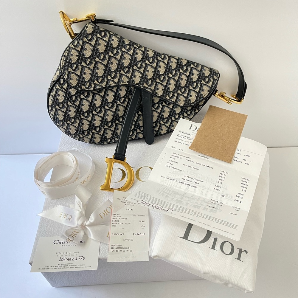 Christian Dior Saddle Bag Blue Dior Oblique Jacquard (M0446CTZQ_M928)